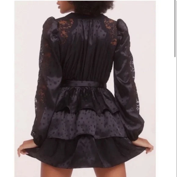 Traded for Love and Lemons Black Fluer Embroidered Robe - Picture 3 of 3